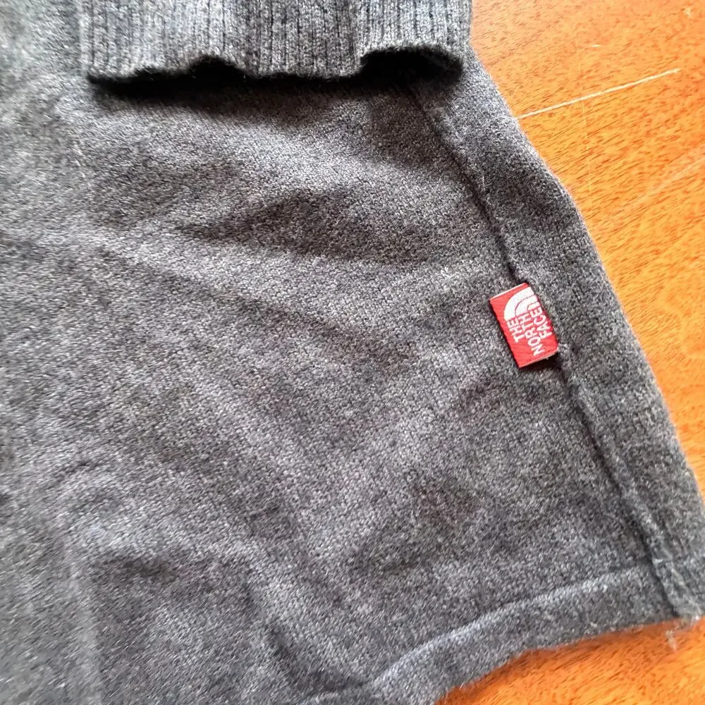 THE NORTH FACE mens XXL‎ Pullover Sweater 1/4 Zip Brown wool blend